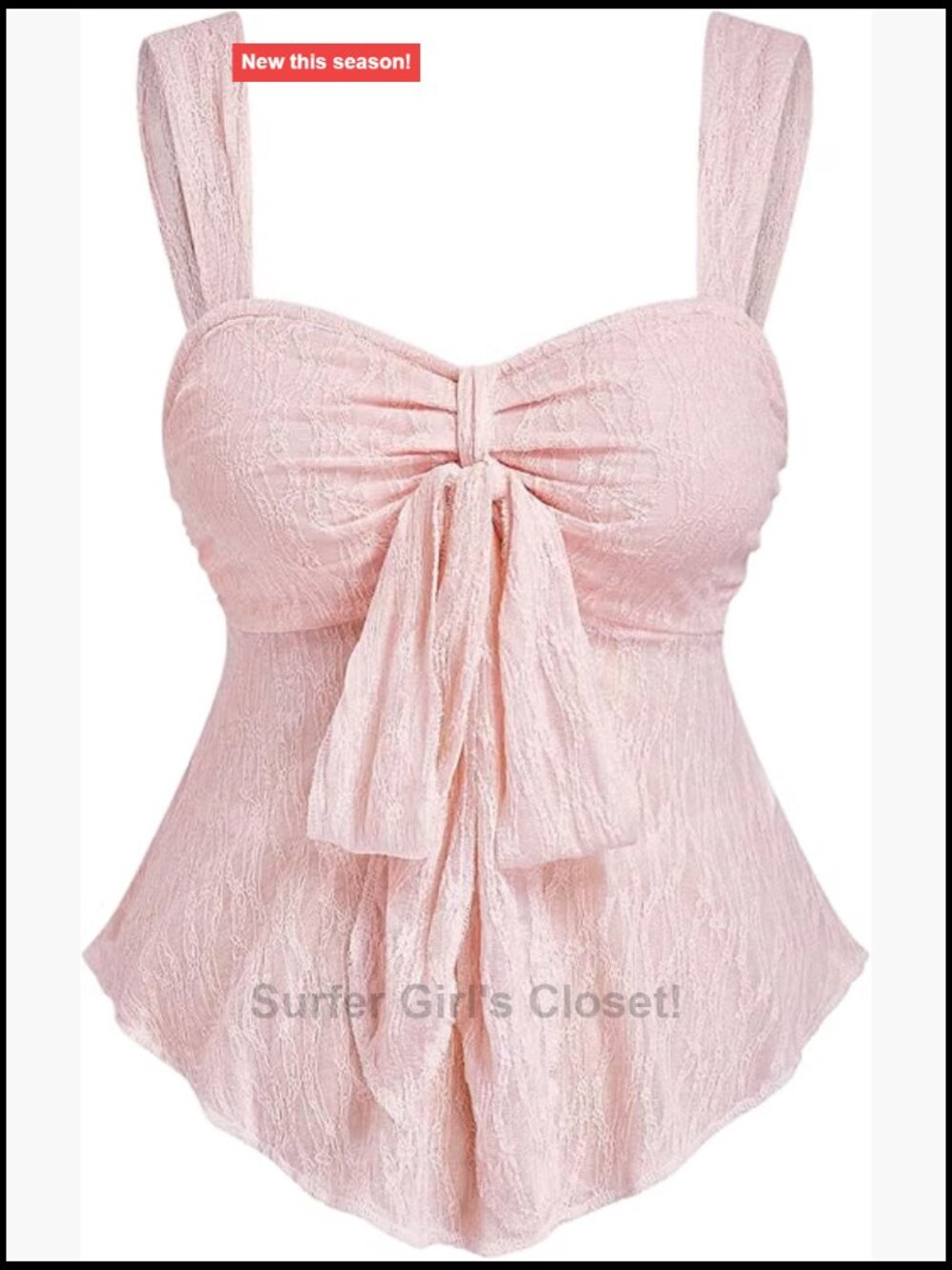 Plus Size Lace Bowknot Sleeveless Fitted Tank Top Peplum Y2k Cute Summer Top